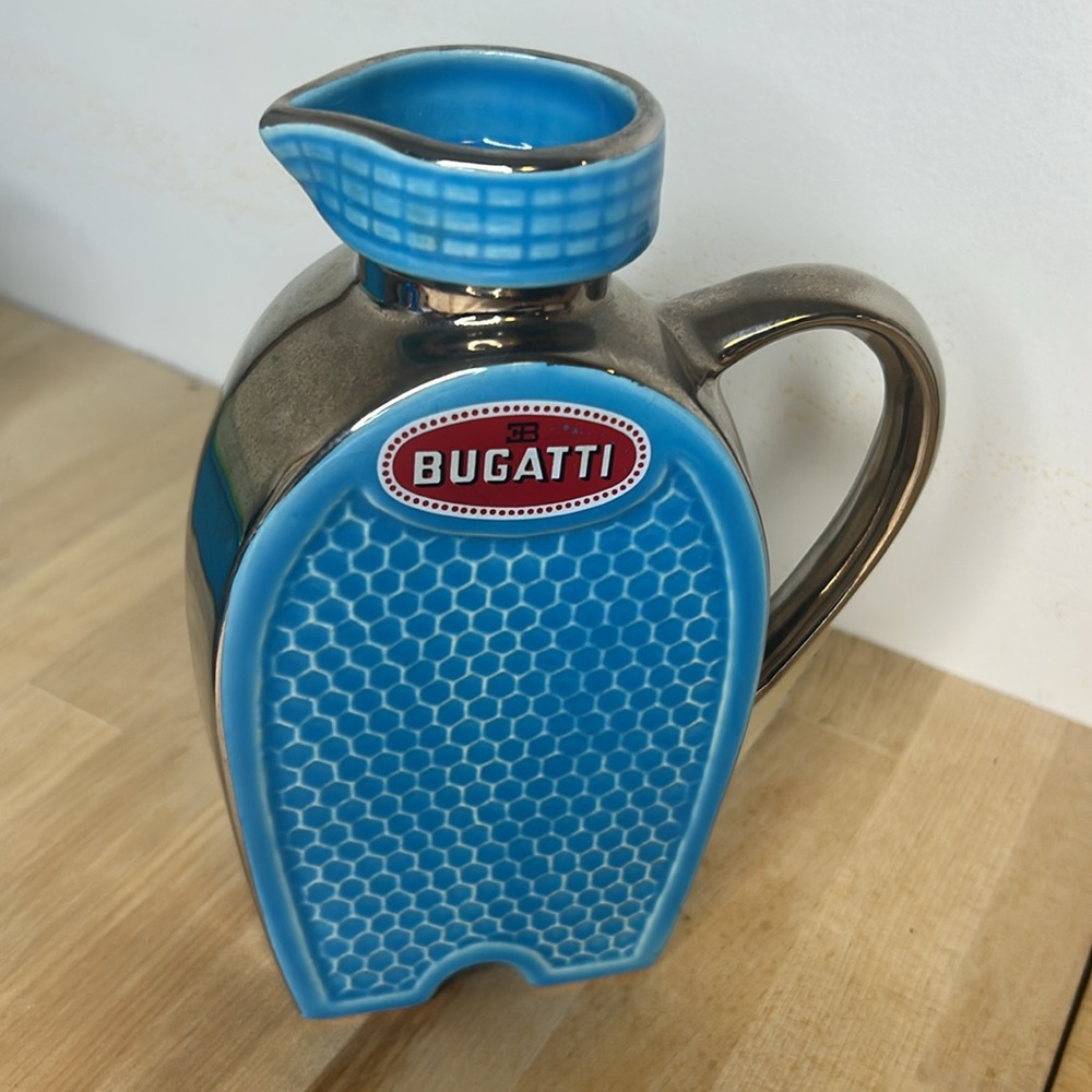 Bugatti 💙 RARE Vintage Radiator Rene Dreyfus Ceramic Restaurant Bar Pitcher Art - Picture 11 of 16
